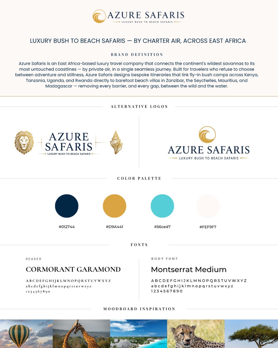 Azure Safaris Brand Style guide 1